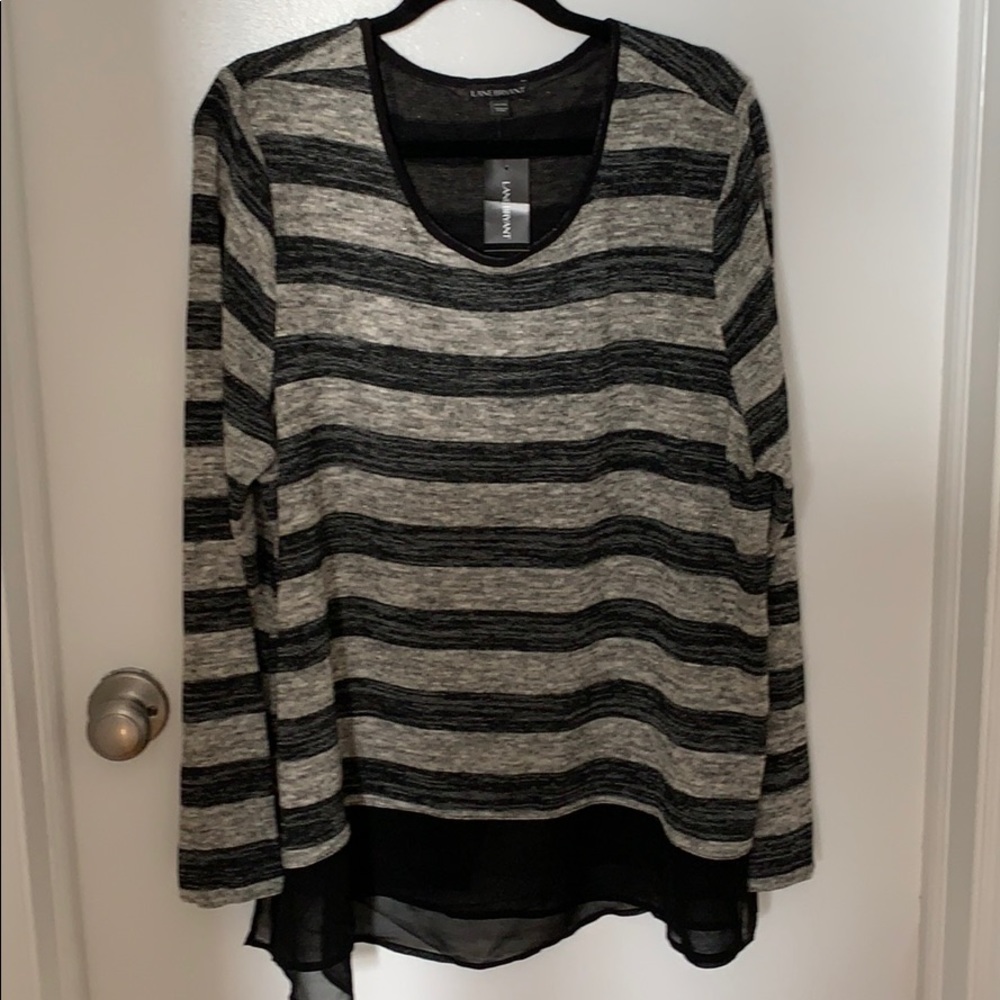 Round Neck Crisscross Back Sheer Panel 22/24 NWT - Picture 2 of 5